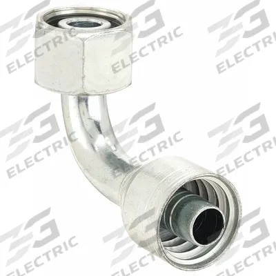 AEROQUIP Hydraulic Crimp Fitting: Steel x Steel, 90° Elbow, -10 For Hose Dash Size - Aeroquip Crimp Hydraulic Hose Fittings with Metric Connection