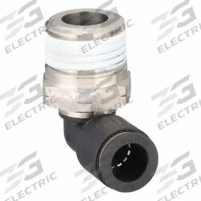 LEGRIS Push-Fit Elbow Fitting: 3/8 in OD x 1/2 in Pipe Size, Push-to-Connect x MNPT - Nylon & Nickel-Plated Brass Tube Fittings