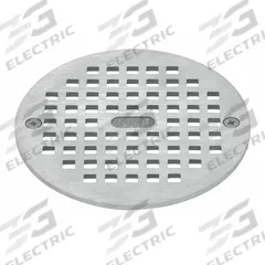 OATEY Grate: Round, 5 1/4 in Overall Dia, 1/4 in Overall Ht, Nickel, Brushed Nickel, Silver (MPN 80050). Key specifications — Finish: Brushed Nickel; Brand: OATEY; Color Family: Silver.