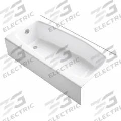KOHLER Bathtub: Left Drain Location, 14 in Overall Ht, 60 in Overall Lg, 30 in Overall Wd, Villager (MPN K-715-0). Key specifications — Features: Integral Apron; Brand: KOHLER; Series: Villager.