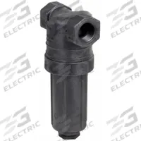 BANJO Inline Strainer: Polypropylene, 1 1/4 in, NPT, Mesh, 0.0117 in Screen Size, 11 1/2 in Ht, EPDM (MPN LST125-50). Key specifications — Screen Material: 316 Stainless Steel; Bowl Color: Black; Material: Polypropylene; Brand: BANJO; Seal Material: EPDM; Color: Blue.