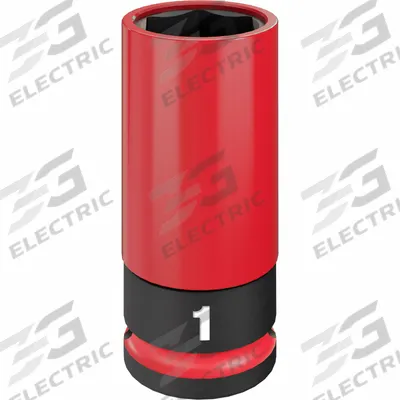 MILWAUKEE Lug Nut Wheel Socket: 1/2 in Drive Size, SAE, 1 in Socket Size, 6-Point - Non-Marring Drive Sockets