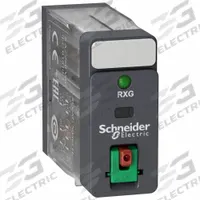 SCHNEIDER Relay: Socket Mounted, 5 A Current Rating, 220V AC, DPDT, 8 Pins/Terminals, J Socket (MPN RXG22M7). Key specifications — Brand: SCHNEIDER; Base Type: Square; Mounting Style: Plug-In; Pin Shape: Flat; Electrical Connection: Quick-Connect; Manufacturer Part Number: RXG22M7; Series: Harmony™ RXG Series.