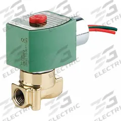 REDHAT Solenoid Valve: 2-Way, Normally Open, 1/4 in Pipe Size, 110V AC/120V AC, High Flow, NBR Seal (MPN 8262H262). Key specifications — attr985516: 1/4 in; attr985521: 120V AC; attr985484: REDHAT; attr985485: Without Junction Box.