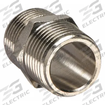 APPROVED VENDOR Metal Pipe Straight: Straight, 1/2 in x 1/2 in, 1,200 psi - Chrome-Plated Threaded High-Pressure Pipe Fittings