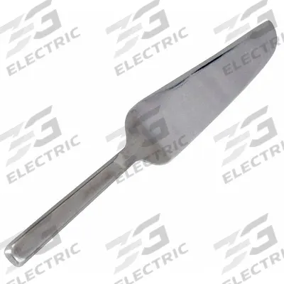 CRESTWARE Cake/Pie Server: 11 in Overall Lg, Silver, Stainless Steel - Pastry & Pie Servers