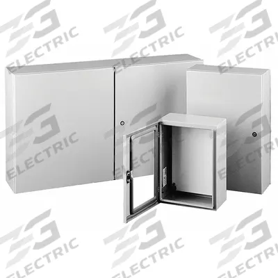 HOFFMAN Enclosure: Steel, 24 in x 24 in x 10 in, NEMA 12/13/4, Solid Cover - Steel Washdown Enclosures