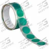 3M Film Tape: Disc, 2 in Dia, 3.2 mil Thick, Polyester Film, Silicone, Green, 100 PK (MPN 8992). Key specifications — Series: 8992.