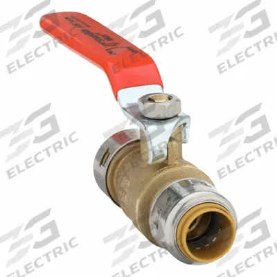 SHARKBITE MAX Manual Two-Way Ball Valve: 1/2 in, Brass, Straight, Push x Push - Brass Ball Valves