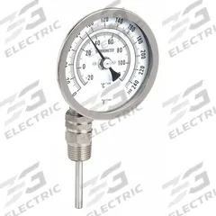 APPROVED VENDOR Dial Thermometer: 0°F to 250°F /-20°C to 120°C, 4 in Stem Lg, 5 in Dial Dia (MPN 1NGD3). Key specifications — Accuracy: ±1 % @ 41 to 200 °F, ±1.5 % Otherwise; Brand: APPROVED VENDOR.