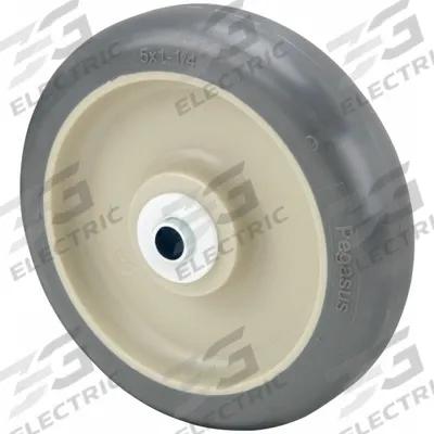 APPROVED VENDOR Caster Wheel: 5 in Wheel Dia., 1 1/4 in Wheel Wd, Polyurethane - Antimicrobial Polyurethane Tread on Plastic Core Wheels