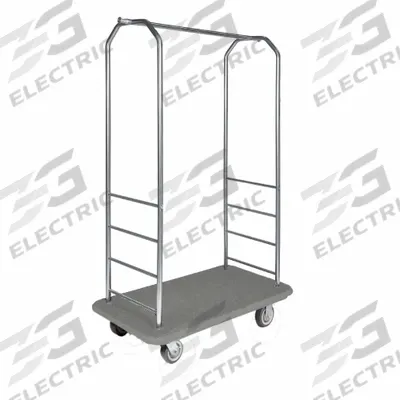 CSL Bellman Cart: 1 in Frame Dia, 43 in Overall Lg, 23 in Overall Dp, 72 1/2 in Overall Ht - Easy-Mover Bellman Carts