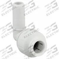 JOHN GUEST Push-Fit Elbow Fitting: 90° Elbow, 1/2 in OD x 1/2 in OD Size, Plastic, Adapter (MPN PEI222020). Key specifications — Brand: JOHN GUEST.
