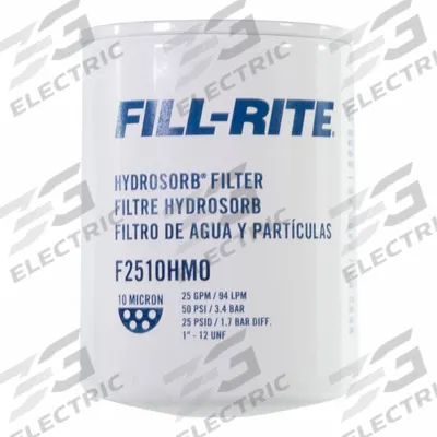 FILL-RITE Fuel Filter: Water, Repl Filter, Water, 10 micron Filter Rating - Canister-Style Fuel Filters