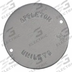 Covers for Conduit Access Fitting: Iron, Chromate Coated/Electroplated/Powder Coated, SEH, Screw In (MPN SEHK-BC). Key specifications — Series: For Round Body; Connection Type: Screw In; Hazardous Location: Yes; Material: Iron; For Use With: Appleton SEH Series Conduit Outlet Boxes; Finish: Chromate Coated; Gasket Included: No; Includes: Screws.