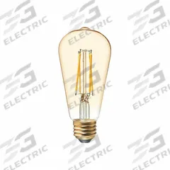 GE LAMPS Compact LED Bulb: Medium Screw (E26), LED, (ST) Straight Tubular, ST19, 5.5 W Watt, 2150K (MPN LED5DFST19-C-VTG). Key specifications — attr233510: ST19; attr233525: 120V AC; attr233549: Amber; attr518949: 2150K; attr239859: GE LAMPS; attr935304: Colored.