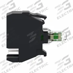 SCHNEIDER ELECTRIC Lamp Module: 22 mm Size, White, LED, 24 V AC/DC Rating, No Transformer (MPN ZBVB14). Key specifications — Compatible Operator: Selector Switch; Compatible with Series: XB5; Terminal Connection Type: Plug-In; Brand: SCHNEIDER; Manufacturer Part Number: ZBVB14; Includes Bulb: Bulb Included.