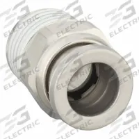 SMC Push-Fit Adapter Fitting: 8 mm OD x 1/4 in OD Size, Push-to-Connect x BSPT, Stainless Steel (MPN KQG2H08-02S). Key specifications — Brand: SMC; Thread Size A: 1/4".