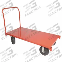 APPROVED VENDOR Platform Truck: 2,500 lb, 60 in L x 30 in W x 13 3/4 in H Deck, Solid, 13 ga Deck (MPN 3BE84). Key specifications — Side Panel Type: No Side Panels; Brand: APPROVED VENDOR; Color: Red; Caster/Wheel Configuration: (2) Swivel.