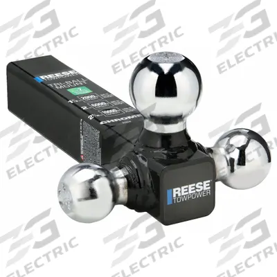REESE Tri Ball Mount: IV, 2 in Compatible Ball Shank Dia - Ball Mounts with Hitch Ball