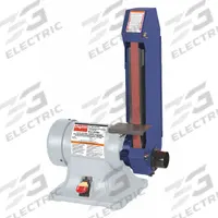 DAYTON Belt Grinder: For Metal/Plastic/Wood, 120 V/240 V, Single-Phase, 0.5 hp, 1 in Belt Wd (MPN 2RYN6). Key specifications — attr652810: 240 V; attr652799: Belt Grinder; attr663749: Plastic; attr652794: Single-Phase; attr663750: Benchtop; attr652768: DAYTON.