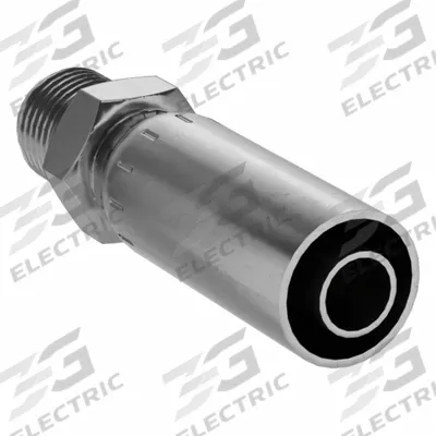 KURT Hydraulic Crimp Fitting: Carbon Steel, Straight, -6 For Hose Dash Size - Kurt Crimp Hydraulic Hose Fittings with JIC Connection