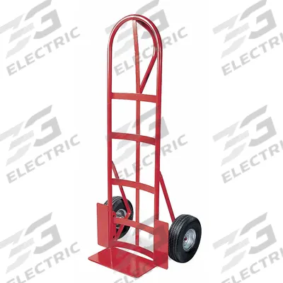 Dayton General Purpose Hand Truck: 500 lb, Single-Loop Handle, Red, Steel, Pneumatic - General Purpose Hand Trucks
