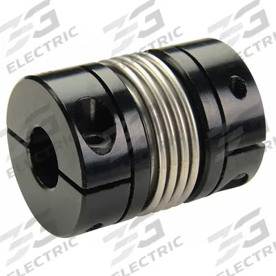 RULAND MANUFACTURING Motion Control Coupling: 24 mm Bore Dia 1, 20 mm Bore Dia 2, Aluminum - Clamp-On Bellows Shaft Couplings for Round Shafts