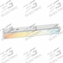 LED Under Cabinet Fixture: 18 in Lg, 675 lm, 2700K/3000K/3500K/4000K/5000K, 9 W, White, Aluminum (MPN UC18-5K-HL-USB). Key specifications — attr1262778: 120V AC; attr1262749: Plug-In or Hardwired; attr1262754: Integrated LED; attr1262758: Aluminum; attr1262760: Yes; attr1262765: LED; attr1262776: High/Low/Off; attr1262780: 3500K.