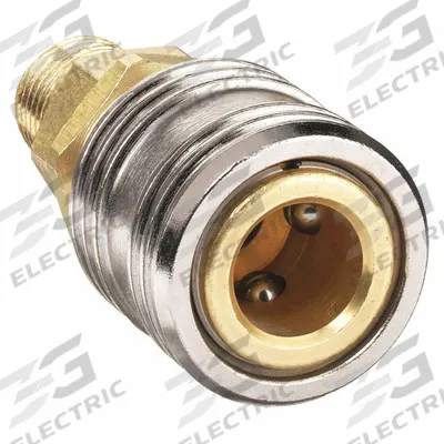 HANSEN Quick Connect Hose Coupling: 1/4 in Body Size, 3/8 in Hose Fitting Size - Industrial Interchange Brass Quick-Connect Air Coupling Bodies