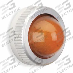SCHNEIDER ELECTRIC Pilot Light Lens: 30 mm Panel Mounting Hole Dia, Amber, Domed, 9001K/9001SK (MPN 9001A6). Key specifications — Brand: SCHNEIDER; Compatible with Series: 9001K; Lens Material: Glass.