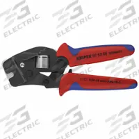 KNIPEX Crimper: Insulated Single Ferrules/Non-Insulated Single Ferrules, Square Crimp, 28 AWG, 6 AWG (MPN 97 53 09). Key specifications — attr513948: Square Crimp; attr513949: Insulated Single Ferrules; attr510596: KNIPEX.