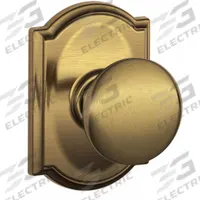 SCHLAGE Door Lockset: Passage Knob Locksets, Brass (MPN F10 PLY 609 CAM). Key specifications — Lockset Style: Camelot.
