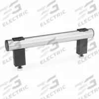 JW WINCO Pull Handle: Threaded Holes, Front-Mount, 20 in Mounting Hole Center to Center, Black, Bar (MPN 666.1-1.18-5/16X18-20.00-NG). Key specifications — Screw Size: 5/16"-18; Brand: JW WINCO; Color: Black; _Leg Style: Black Polyamide.