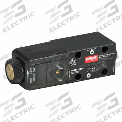VICKERS Hydraulic Directional Valve: 16 gpm Max Flow Rate, D03 NFPA Size, Two Positions - High-Pressure Solenoid-Operated Directional Control Valves