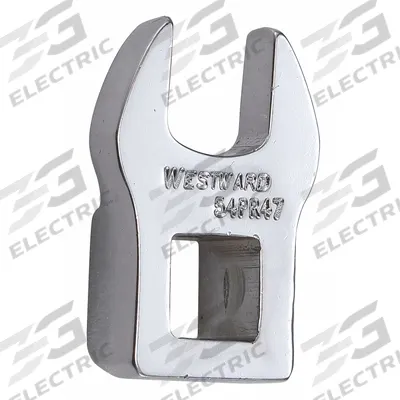 WESTWARD Crowfoot Socket Wrench: Alloy Steel, Chrome, 3/8 in Drive Size, 11 mm Head Size - Metric Open End Crowfoot Wrenches