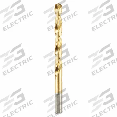 MILWAUKEE Jobber Length Drill Bit: 21/64", 135° Split Point, TiN-Coated HSS - Chip-Clearing High-Speed Steel Jobber-Length Drill Bits