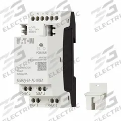 EATON Input/Output Module: Modbus TCP/IP, (4) Relay Out (MPN EASY-E4-AC-8RE1). Key specifications — attr205796: EASY-E4-AC-8RE1; attr1072740: 100 to 240V AC; attr1072741: Input/Output Module; attr1072725: Easy E4; attr1083542: (4) Relay.