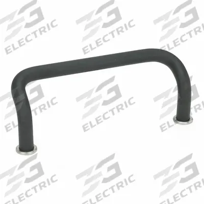 JW WINCO Pull Handle: Threaded Holes, Steel, Black, 3.94 in Mounting Hole Center to Center - Load-Rated Offset Pull Handles