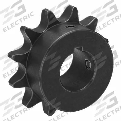 TSUBAKI Single Strand Sprocket: 60, For 3/4 in Chain Pitch, 1 1/8 in Bore Dia, 12 Teeth - Size 60 Fixed-Bore Roller Chain Sprockets