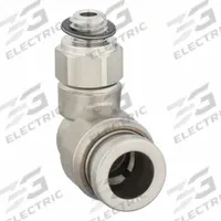 SMC Push-Fit Elbow Fitting: 6 mm OD x 5 mm OD Size, Push-to-Connect x Metric, Stainless Steel (MPN KQG2L06-M5). Key specifications — Brand: SMC; Thread Size A: M5x.08.