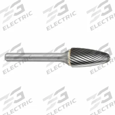 SGS PRO Carbide Bur: Ball-Nosed Tree, SF-5, Single Cut, 1/2" x 1" Head - Single-Cut Ball-Nosed Tree Burs