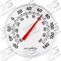ACURITE Analog Thermometer: -60°F to 140°F /-50°C to 60°C, Up to +/- 4°F, Wall, Up to +/- 4°F (MPN 01360A3). Key specifications — attr1273366: Dial; attr1273365: ACURITE.
