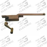 PRIME-LINE Window Operator: Crank, Handle Included, Left-Hand, Frame, Brown, 4 3/4 in Base Lg (MPN H 3516). Key specifications — Brand: PRIME-LINE; For Use With: Casement Windows; Finish: Copper Plated; Color: Brown; Handing Orientation: Left-Hand; Handle Type: Crank; Mounting Location: Frame; Product Type: Window Operator.