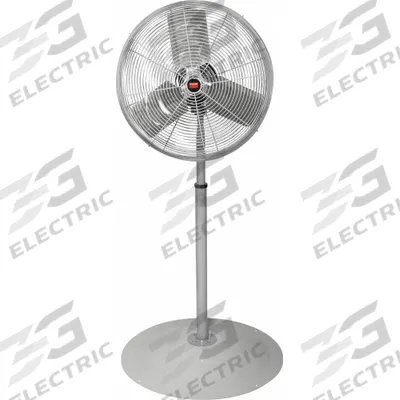 Dayton Freestanding Fan: 18 in Blade Dia, 2 Speeds, 1/4 hp Motor HP, Oscillating - Standard Industrial Pedestal Fans