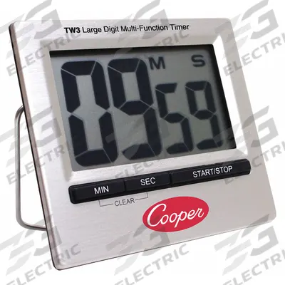 COOPER ATKINS Digital Timer: Decibel Alarm/Hanger and Magnet Mount, 1 in x 3 in x 3 1/4 in - Digital Timers