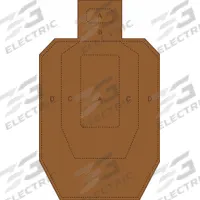 ACTION TARGET Shooting Range Targets: Cardboard, Silhouette Target, 30 in Ht, 18 in Wd, 25 PK (MPN IPSC-CB-25). Key specifications — Color: Brown; Target Style: Silhouette; Target Grouping: Groups and Associations; Material: Cardboard; Brand: ACTION TARGET.