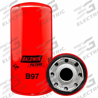 BALDWIN FILTERS Oil Filter: B97, LF703, 1 1/2"-16 Thread Size, 9 15/16 in Overall Ht, Oil - Spin-On Oil Filters