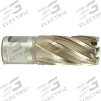 CLEVELAND Annular Cutter: 1 5/8 in Cutter Dia, 1 in Max Cutting Dp, Pilot Pin Included, Weldon Flat (MPN C34074). Key specifications — attr253884: Yes; attr253885: Bright (Uncoated); attr253886: High Speed Steel; attr253887: Weldon Flat; attr253888: Fractional Inch; attr277149: CLEVELAND.