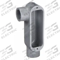 Conduit Outlet Body: Iron, 1 1/4 in Trade Size, LR Body, 32 cu in Body Capacity, Threaded Hub (MPN OLR-4M). Key specifications — Finish: Powder Coated; Includes: Stainless Steel Screws; For Use With: RMC; Brand: HUBBELL KILLARK; Hub Style: Threaded; Mfr. Series: O.